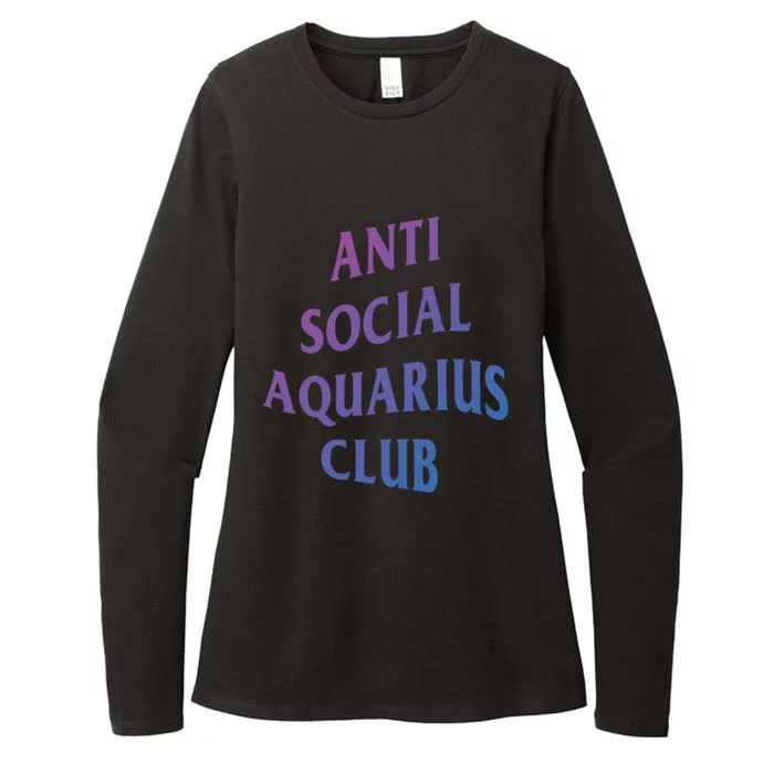 Anti Social Aquarius Club Birth Sign Aquarius Zodiac Cute Gift Womens CVC Long Sleeve Shirt