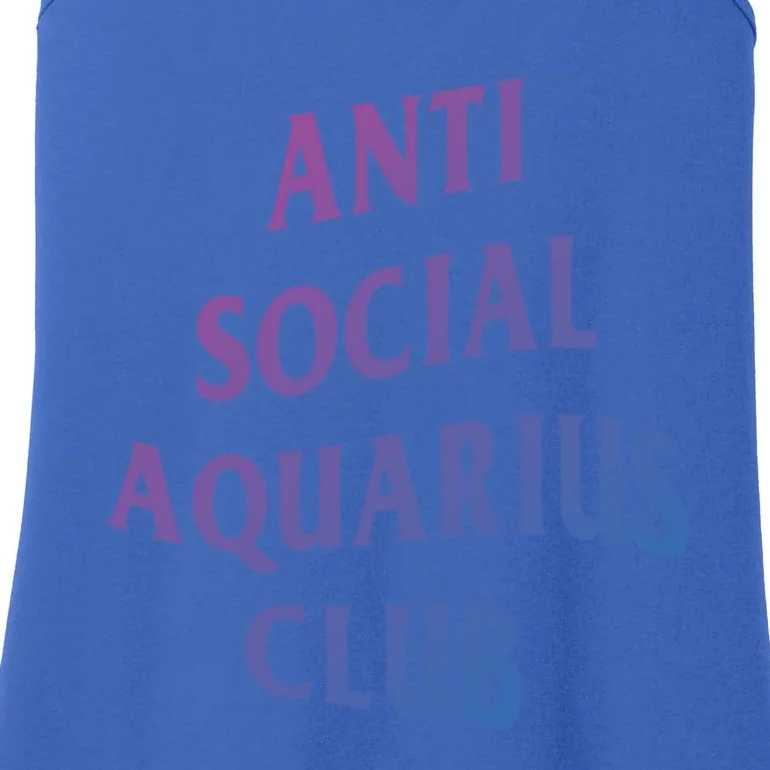 Anti Social Aquarius Club Birth Sign Aquarius Zodiac Cute Gift Ladies Essential Tank