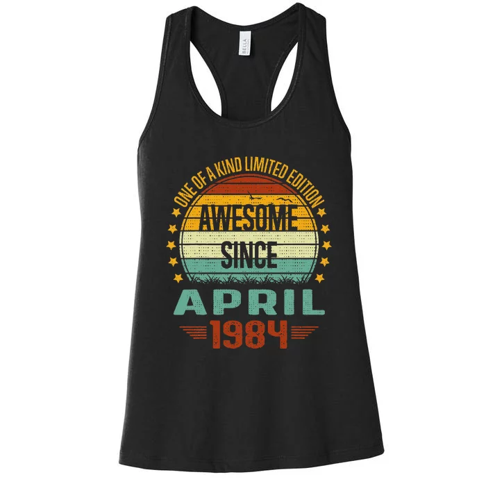 Awesome Since April 1984 Limited Edition 40th Birthday Women's Racerback Tank