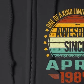 Awesome Since April 1984 Limited Edition 40th Birthday Full Zip Hoodie