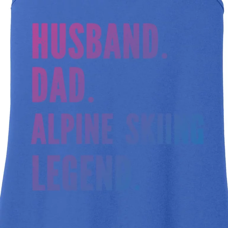 Alpine Skiing Athlete Dad Husband Father Gift Ladies Essential Tank