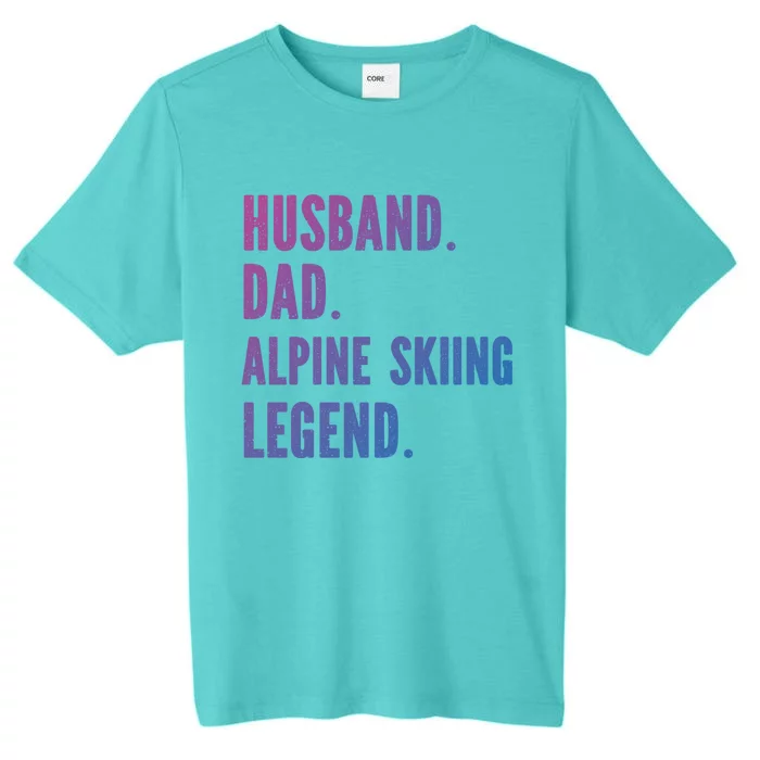 Alpine Skiing Athlete Dad Husband Father Gift ChromaSoft Performance T-Shirt