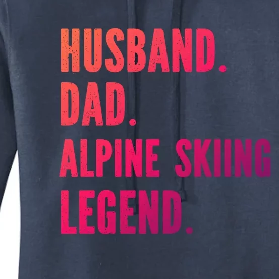 Alpine Skiing Athlete Dad Husband Father Gift Women's Pullover Hoodie