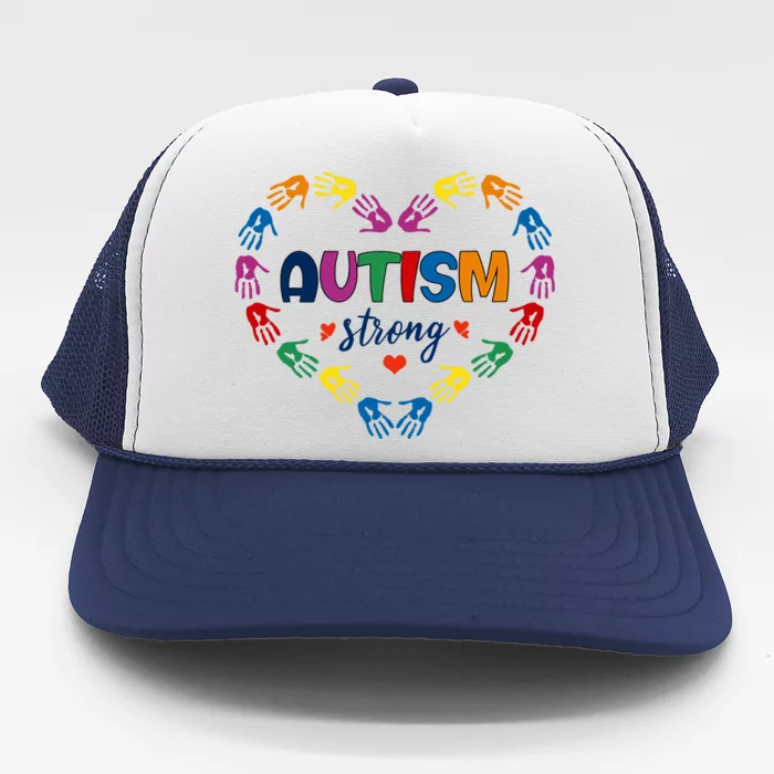 Autism Strong Awareness Autism Teacher Autism Awarenes Trucker Hat