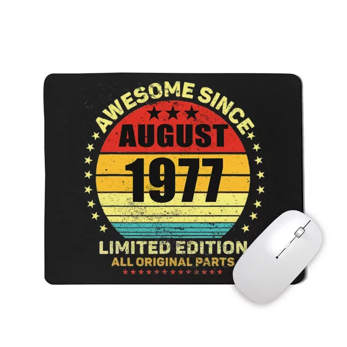 Awesome Since August 1977 46th Birthday Retro Sunset Mousepad