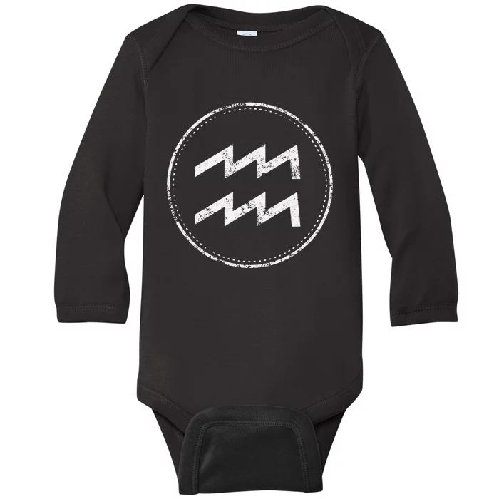 Aquarius Sign – Astrology Zodiac Baby Long Sleeve Bodysuit