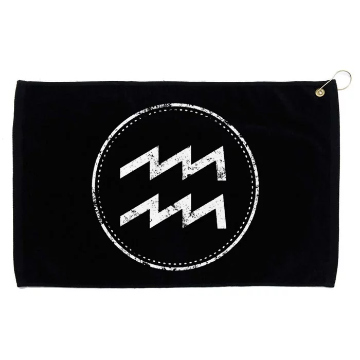 Aquarius Sign – Astrology Zodiac Grommeted Golf Towel