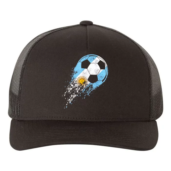 Argentina Soccer Argentinian Flag Pride Soccer Player Yupoong Adult 5-Panel Trucker Hat