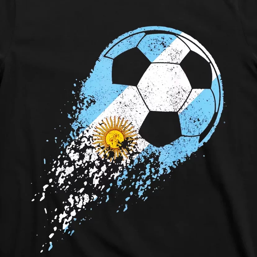 Argentina Soccer Argentinian Flag Pride Soccer Player T-Shirt