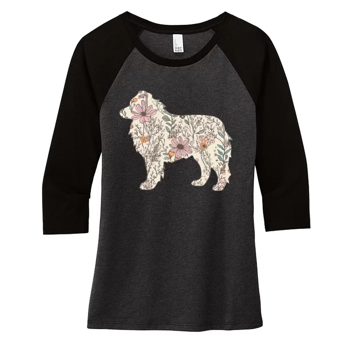 Australian Shepherd Aussie Dog Mom Women's Tri-Blend 3/4-Sleeve Raglan Shirt