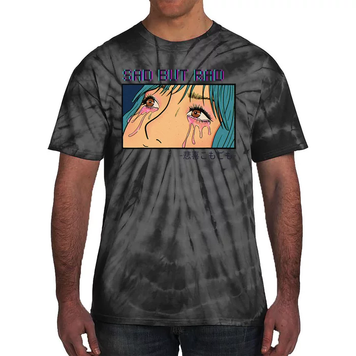 Aesthetic Sad Anime Eyes Teen Sad But Rad Tie-Dye T-Shirt