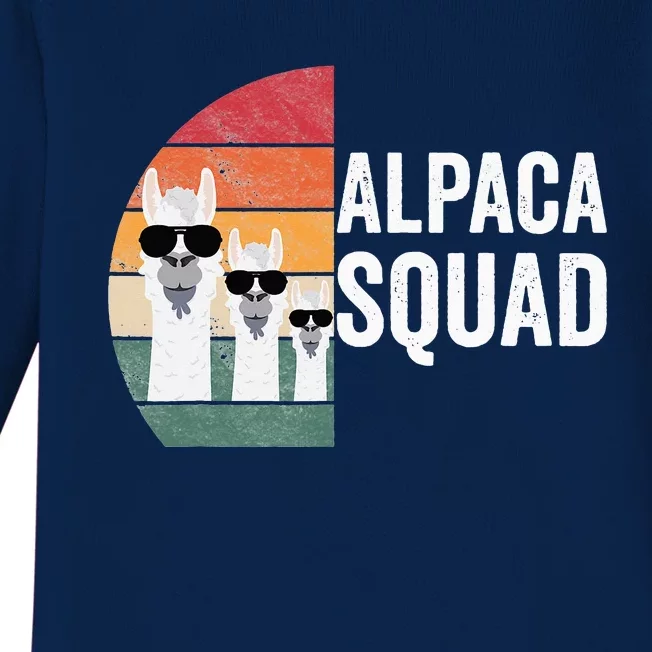 Alpaca Squad Apparel LLama Lovers Friendship Cute Alpacas Baby Long Sleeve Bodysuit