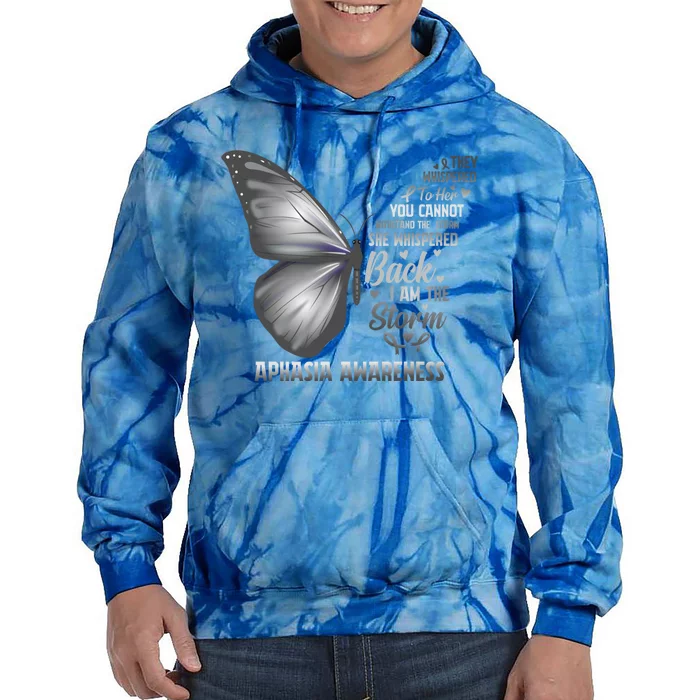 Aphasia Support Awareness Print Gift Tie Dye Hoodie