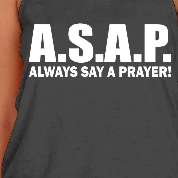 ASAP Always Say A Prayer Women's Knotted Racerback Tank