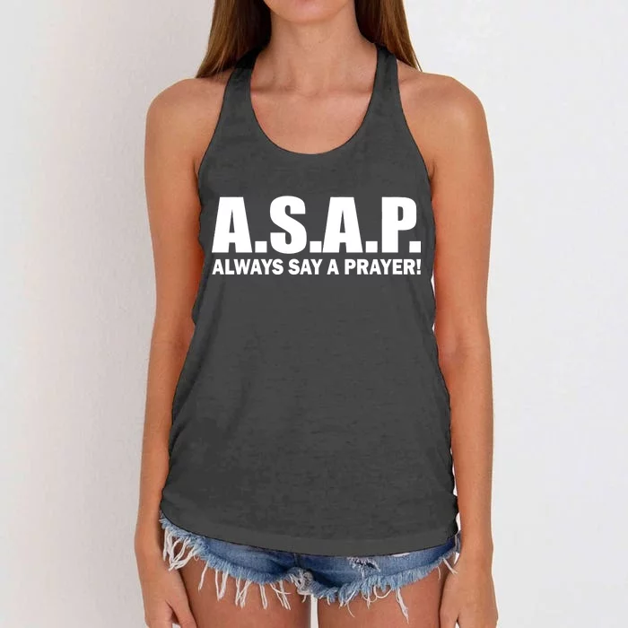 ASAP Always Say A Prayer Women's Knotted Racerback Tank