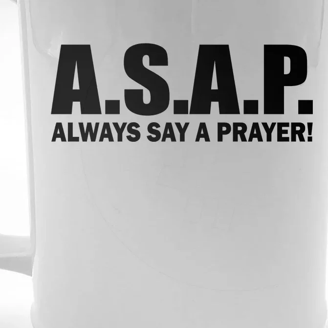 ASAP Always Say A Prayer Front & Back Beer Stein