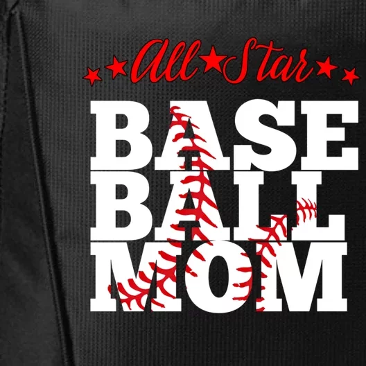 All Star Baseball Mom Cute Gift City Backpack