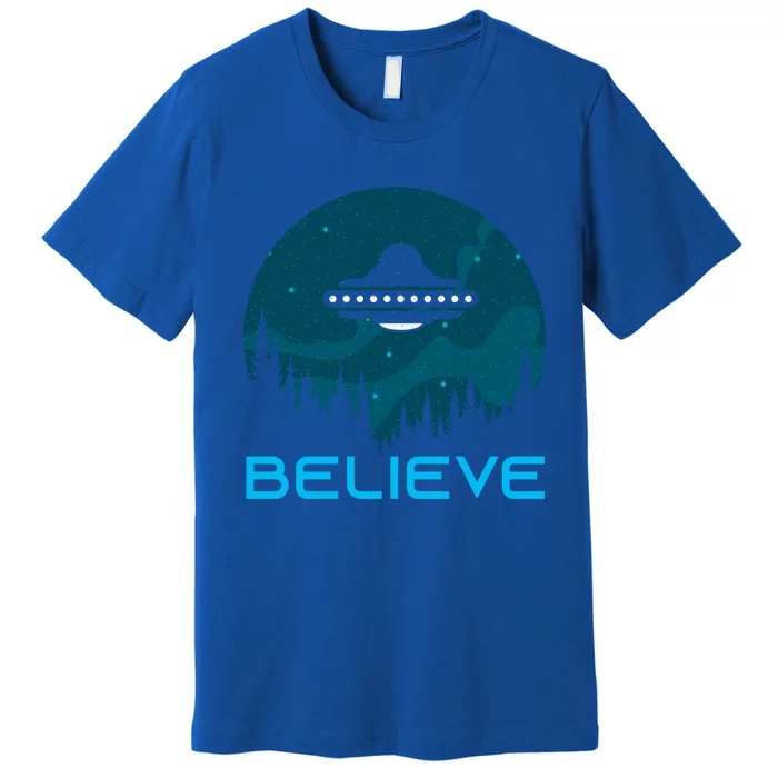 Alien Spaceship Believe Ufo Day Great Gift Premium T-Shirt