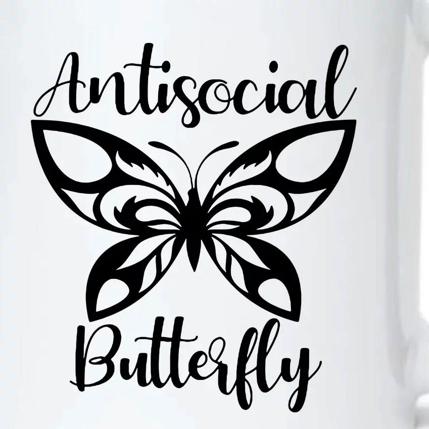 Anti Social Butterfly Black Color Changing Mug