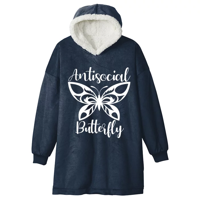 Anti Social Butterfly Hooded Wearable Blanket