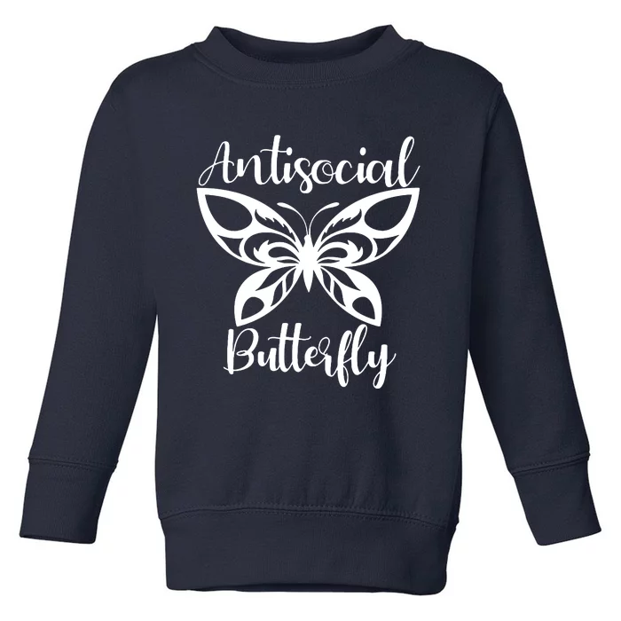 Anti Social Butterfly Toddler Sweatshirt