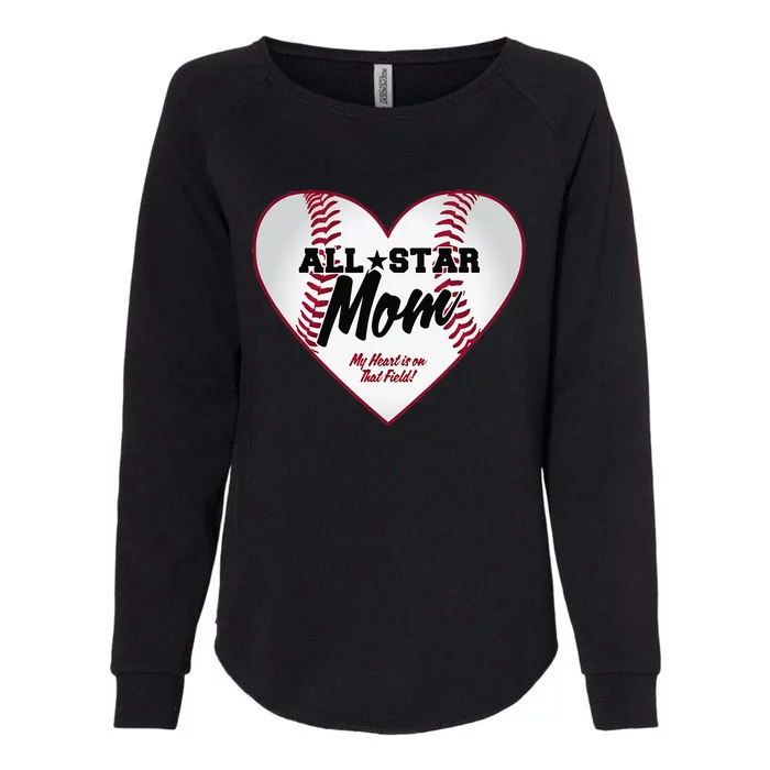 All Star Baseball Mom Womens California Wash Sweatshirt