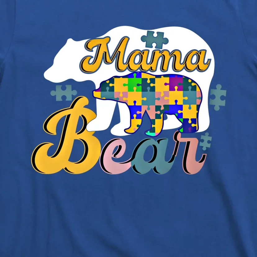 Autism Superpower Bear Mama Autism Awareness Day Funny Gift T-Shirt