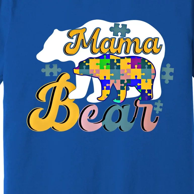 Autism Superpower Bear Mama Autism Awareness Day Funny Gift Premium T-Shirt