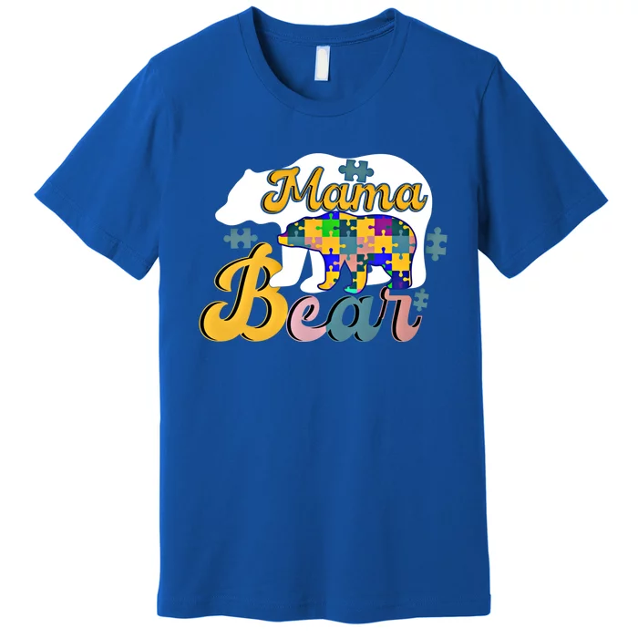 Autism Superpower Bear Mama Autism Awareness Day Funny Gift Premium T-Shirt