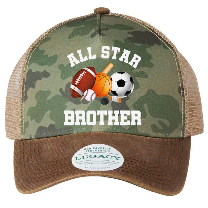 All Star Brother Brother Of The Birthday Boy Sports Legacy Tie Dye Trucker Hat