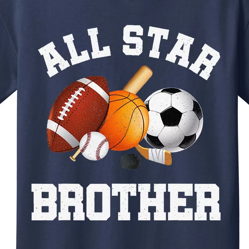 All Star Brother Brother Of The Birthday Boy Sports Kids T-Shirt