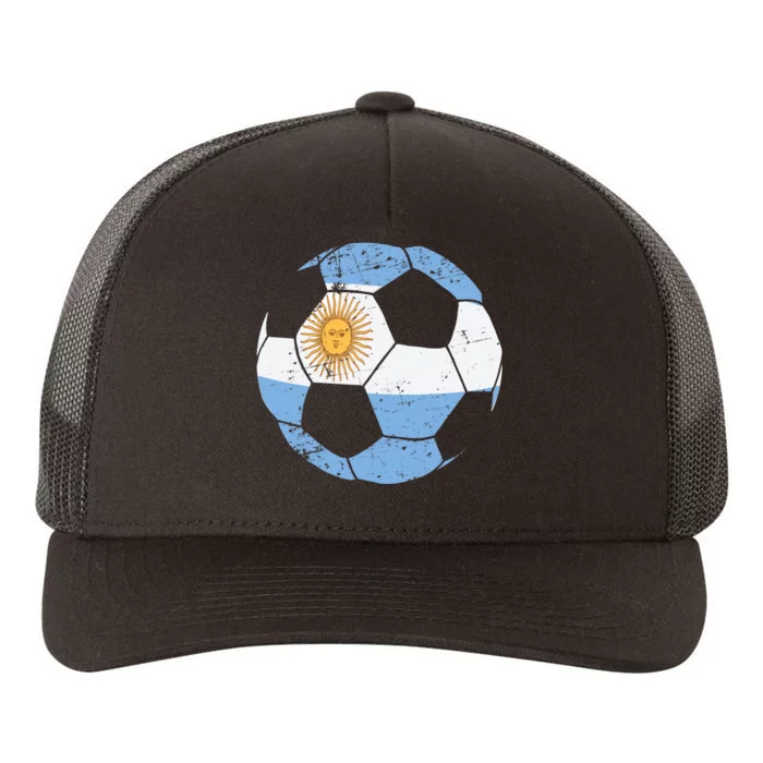 Argentina Soccer Ball Flag Jersey Argentinian Football Yupoong Adult 5-Panel Trucker Hat