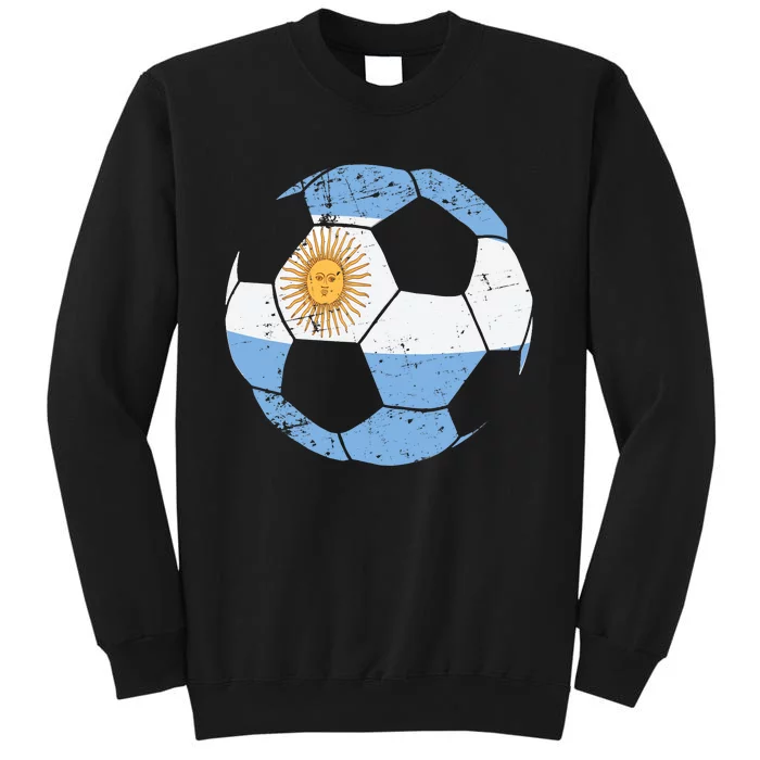 Argentina Soccer Ball Flag Jersey Argentinian Football Tall Sweatshirt