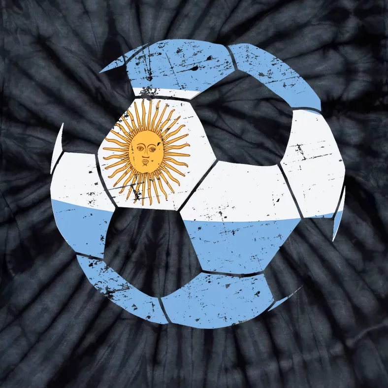 Argentina Soccer Ball Flag Jersey Argentinian Football Tie-Dye T-Shirt