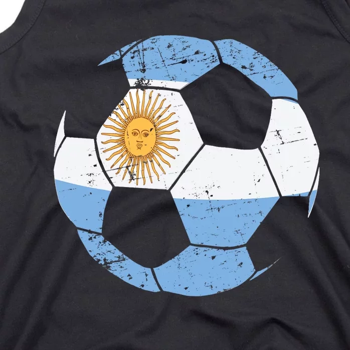 Argentina Soccer Ball Flag Jersey Argentinian Football Tank Top