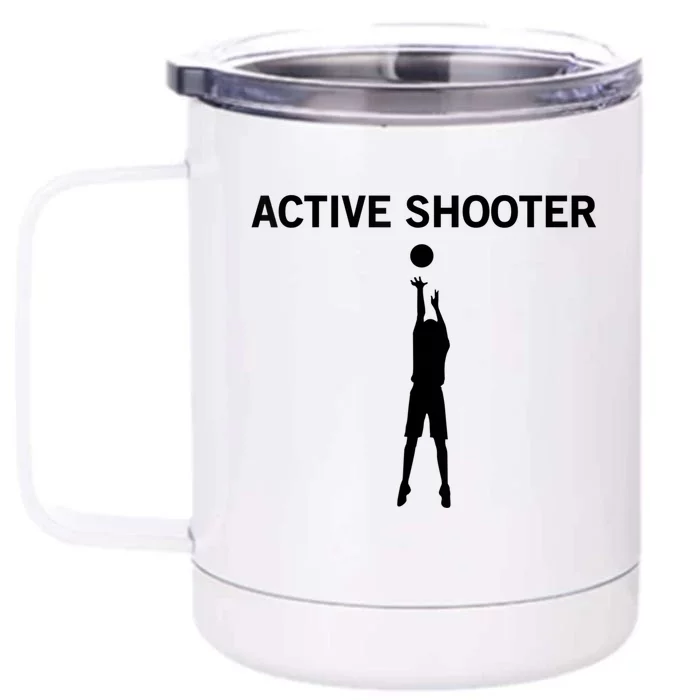 Active Shooter Basketball Lovers Women Front & Back 12oz Stainless Steel Tumbler Cup