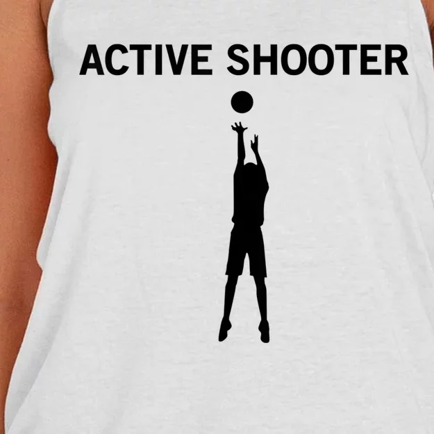 Active Shooter Basketball Lovers Women Women's Knotted Racerback Tank