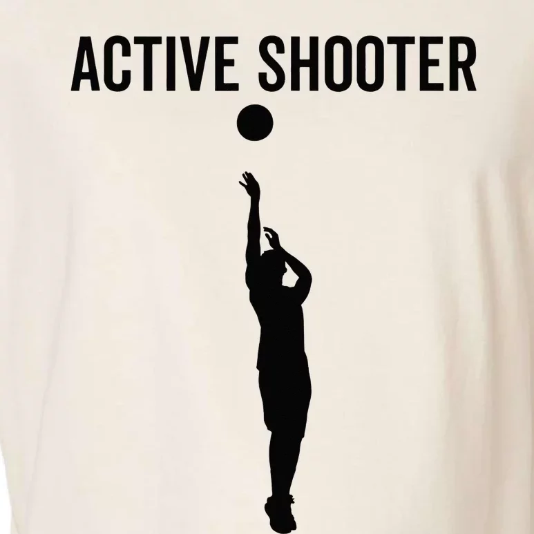 Active Shooter Basketball Funny Sport Lover Humor Garment-Dyed Women's Muscle Tee