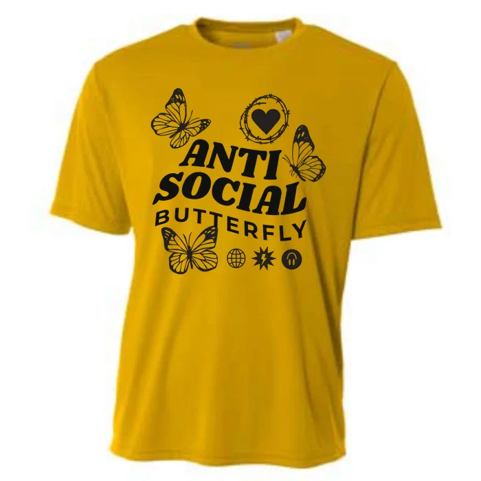 Anti Social Butterfly Retro Cooling Performance Crew T-Shirt