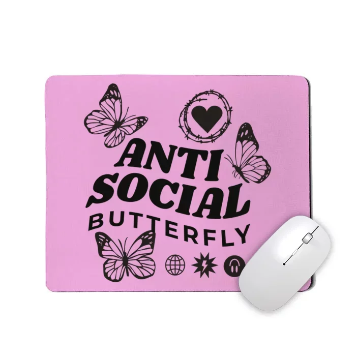 Anti Social Butterfly Retro Mousepad