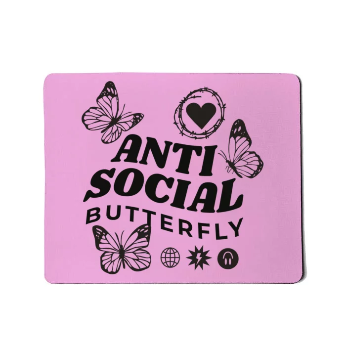 Anti Social Butterfly Retro Mousepad