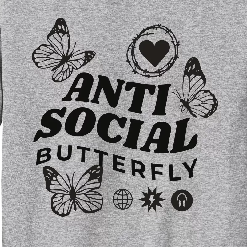 Anti Social Butterfly Retro Sweatshirt