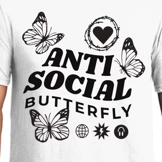 Anti Social Butterfly Retro Pajama Set