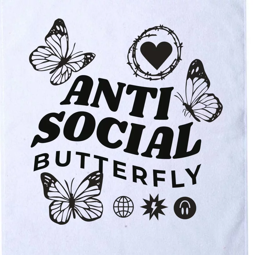 Anti Social Butterfly Retro Platinum Collection Golf Towel