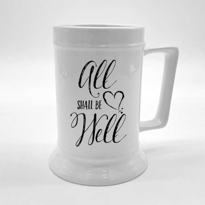 All Shall Be Well Inspirational Motivational Gift Front & Back Beer Stein