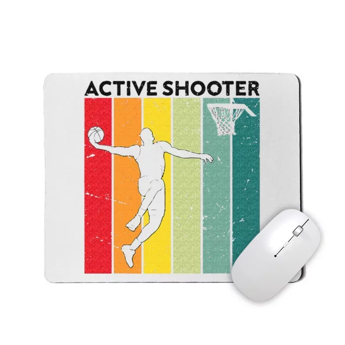 Active Shooter Basketball Player Retro Vintage Sunset Style Mousepad