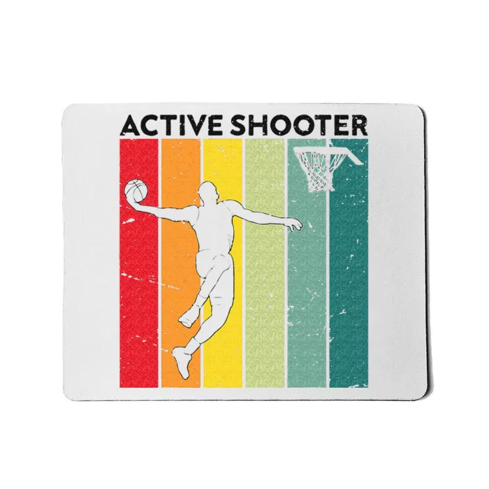 Active Shooter Basketball Player Retro Vintage Sunset Style Mousepad