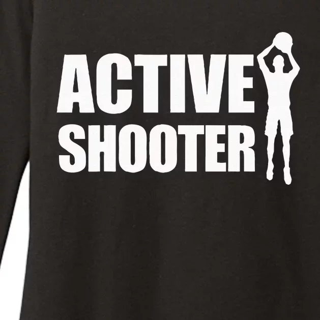 Active Shooter Basketball Player Basketball Active Shooter Womens CVC Long Sleeve Shirt