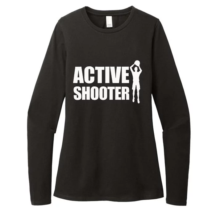 Active Shooter Basketball Player Basketball Active Shooter Womens CVC Long Sleeve Shirt