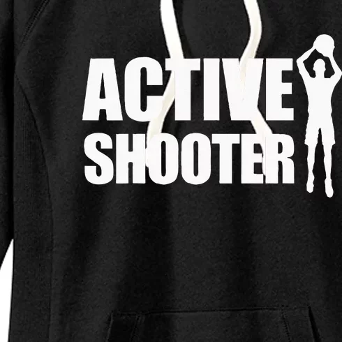 Active Shooter Basketball Player Basketball Active Shooter Women's Fleece Hoodie